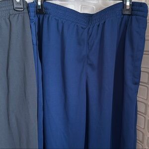 Men's Black and Blue Pants Set